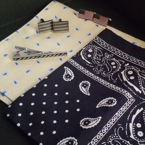 Men's Pocket Squares, Cufflinks and Tie Clip